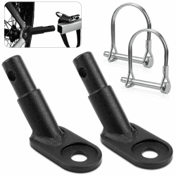 Fahrradanhänger Kupplung Set Fahrrad Anhängerkupplung Schwarz mit Sicherungsstift Adapter für Thule Fahrradanhänger Kinderanhänger Fahrradanhängerkupplung für Kinder Und Hundeanhänger (2 Set) Angebot bei HelloDeals