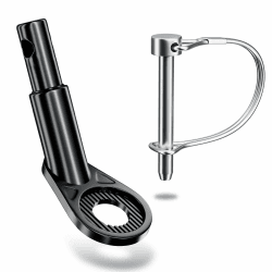 Fahrradanhänger Kupplung, 12mm Fahrrad Anhängerkupplung mit Sicherheitsstift, Robuster Stahl Fahrradanhänger Adapter, Fahrradkupplung für Hundeanhänger, Kinderanhänger, Lastenanhänger Schwarz Angebot bei HelloDeals