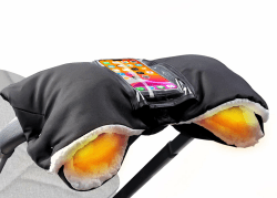 Handwärmer Kinderwagen mit Wasserdichte und Winddichte,Kinderwagen Handwärmer mit Oxford und Lambswool,Touchscreen Design,Universalgröße Handmuff für Kinderwagen, Kinderwagen Muff Handwärmer Angebot bei HelloDeals
