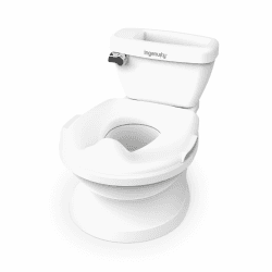 Ingenuity My Size Töpfchen, Realistisches 2-in-1 Kinder-Töpfchen mit Spülgeräusch, Abnehmbarem Toilettensitz, Leicht zu Reinigen, Mit Stauraum, Für das Töpfchentraining, Ab 18M bis 23Kg (Weiß) Angebot bei HelloDeals