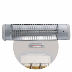 BR 60 Heizstrahler Baby | 600 Watt | Wickeltisch Heizstrahler | Abschaltautomatik | Baby Wärmelampe | Wickeltischstrahler | Wärmelampe Baby | Wärmestrahler Baby | Einfache Wandmontage | Silber 02 - silber Angebot bei HelloDeals