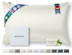 Kissenbezug aus 100% Bio-Seide 40x80 cm - 22 Momme Maulbeerseide, Güteklasse 6A, Oeko-Tex zert. in Deutschland - Luxus für Haar und Haut, 1 Stück (Naturseide Off-White) 40x80cm Naturseide Off-white Angebot bei HelloDeals