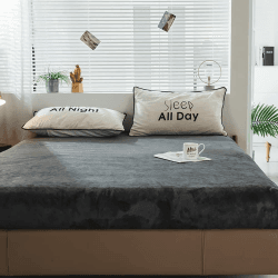 Michorinee Warme Fleece Spannbettlaken 180x200cm Cashmere Touch Kuschelig Flauschig Plüsch Flanell Bettlaken Spannbetttuch für Boxspringbett Topper Matratze bis 30 cm Hohe Dunkelgrau Dunkelgrau 180 x 200 x 30 cm Angebot bei HelloDeals