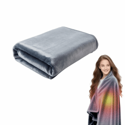 Heizdecke USB 140x80 cm - Heizdecke Kabellos mit 3 Heizstufen (35°C, 45°C, 55°C), Schnellaufheizung in 15s, Maschinenwaschbar - Ideal für Zuhause, Büro, Reise & Camping (dunkelgrau) Angebot bei HelloDeals