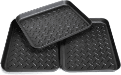 PIQIUQIU 3 Stück Schuhabtropfschale Schuhmatte Ablage, Schuhmatte Schuhwanne Kunststoff, für Schuhe Regen Haustiere Innen Außenbereich(35x27x3cm) Angebot bei HelloDeals