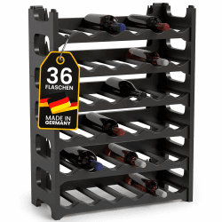 Alpfa Flaschenregal anthrazit für 36 Flaschen - Made in Germany Angebot bei HelloDeals