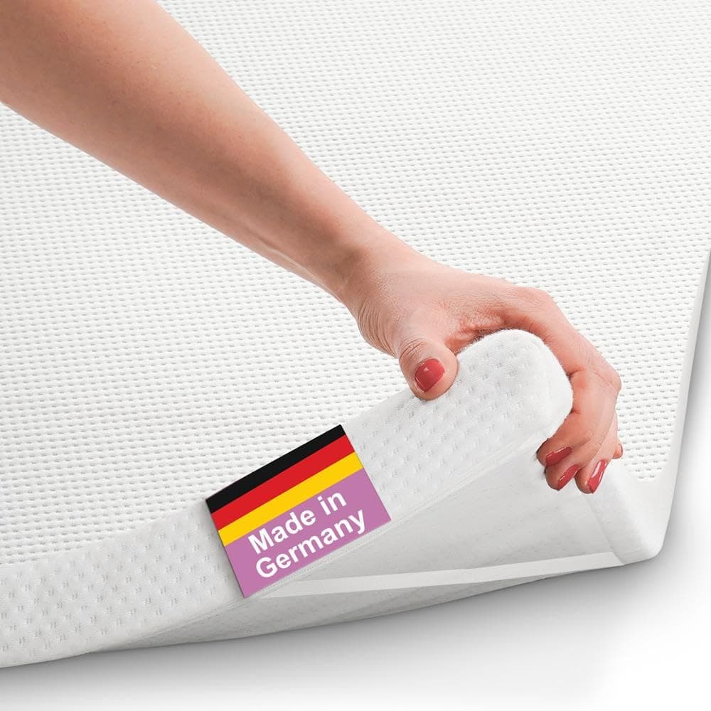 B!HOME Matratzentopper [90x200x4,Kaltschaum] für Matratze Matratzenauflage mit Eckgummi Topper Ideal für Boxspringbetten, Schlafsofas und Camping, Öko-Tex, Made in Germany 90x200x4 cm Kaltschaum Angebot bei HelloDeals