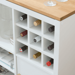 IKEA Kallax Einsatz | Regaleinsatz f. 9 Flaschen | H x B x L : 33 x 33 x 36 cm | Fachgröße: 10 x 10 cm | Weinflaschen Lagerung im Kallax Regal | Weinregal Flaschenregal Flascheneinsatz | weiß Angebot bei HelloDeals