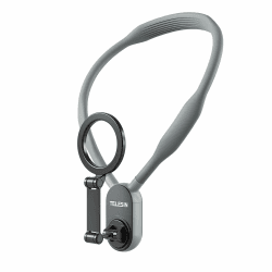 TELESIN° Magnetische Nackenhalterung für Telefone, Nacken-Telefonhalter POV/Vlog Selfie-Halterung Hand frei Telefon-Halshalterung Bruststativgurt Videoaufnahme iPhone 16 15 14 13 12 Android (Grau) Angebot bei HelloDeals