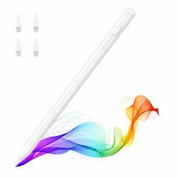 MoKo Stift für iPad (A16) 11. 10. Gen, Stylus Stift für 2018-2025 Apple iPad 11/10/9/8/7/6/A16,Mini 7/6/5,Air M3/M2 11"/13"/5/4/3, Pro M4 13"/12,9"/11" Neigungssensibilität,USB-C Schnellladung, Weiß Angebot bei HelloDeals