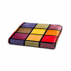 Gözze - Weiche Kuscheldecke, Cashmere Feeling, Hohes Stoffgewicht 500 g/m², Antigua, 150 x 200 cm - Orange/Rot/Gelb Angebot bei HelloDeals