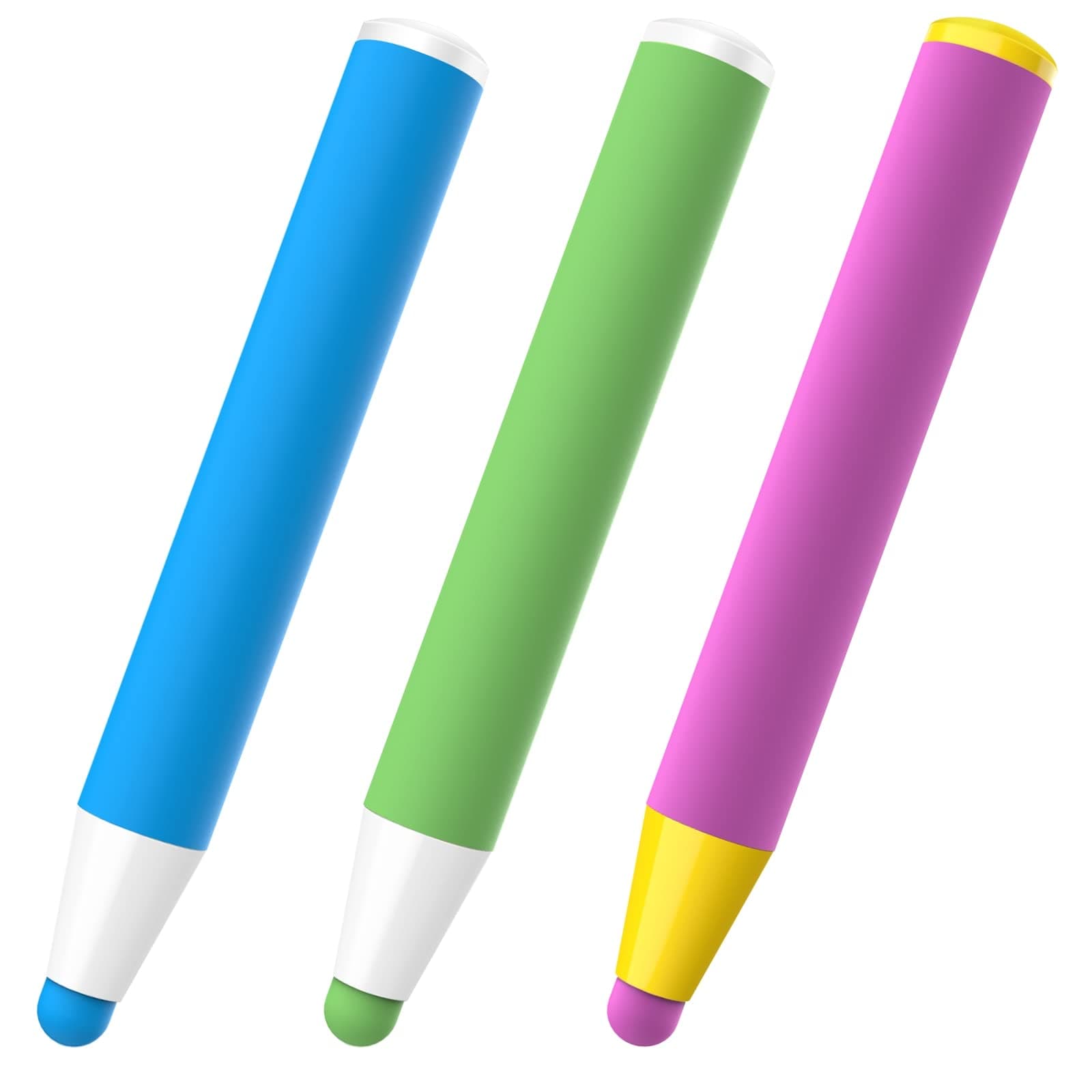 MEKO 3er Pack Tablet Stift für Kinder Gummi Touchscreen Stift Stylus Touch Pen für alle iOS und Android Handys und Tablets, iPhone iPad Fire HD Kids Edition-Tablet, Kinder Smartwatch Dragon Touch Lila+Grün+Blau Angebot bei HelloDeals