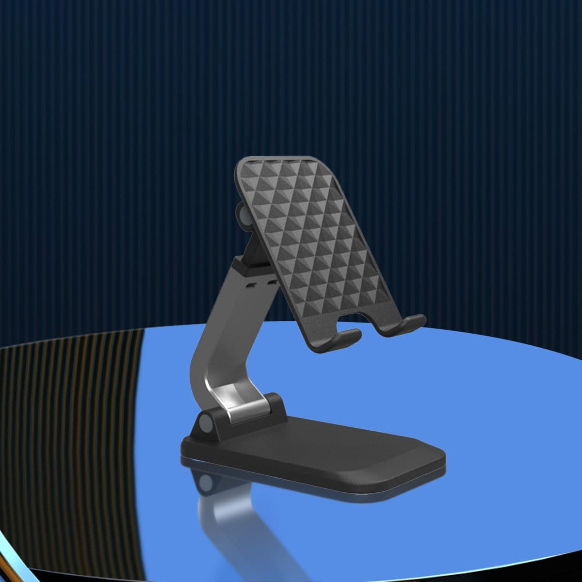 Drehbarer Handy-Ständer für den Schreibtisch, höhenverstellbarer Telefonhalter, tragbarer Telefonständer, kompatibel mit den meisten Smartphones, Q7-L, Schwarz Schwarz Q7-L Angebot bei HelloDeals