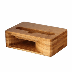 STOBOK Telefon-Sound-Verstärker Universal-Bambus-Handyhalter Stand Handy Holz Lautsprecher Halter Angebot bei HelloDeals