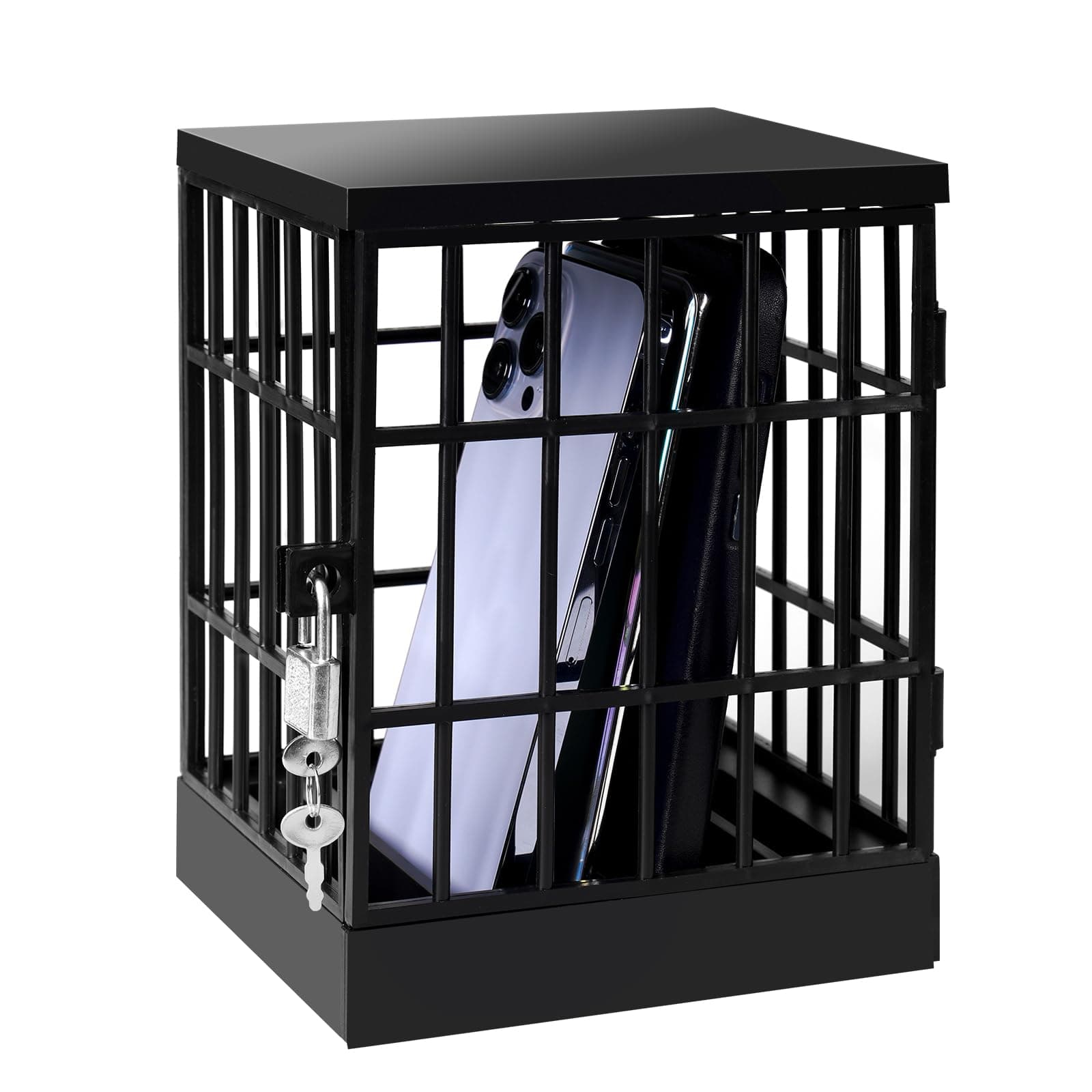 Gemaxvoled Handy-Gefängnis-Schloss-Box, Handy-Sperrbox abschließbarer Käfig für Klassenzimmer Familienzeit Party (schwarz) Angebot bei HelloDeals