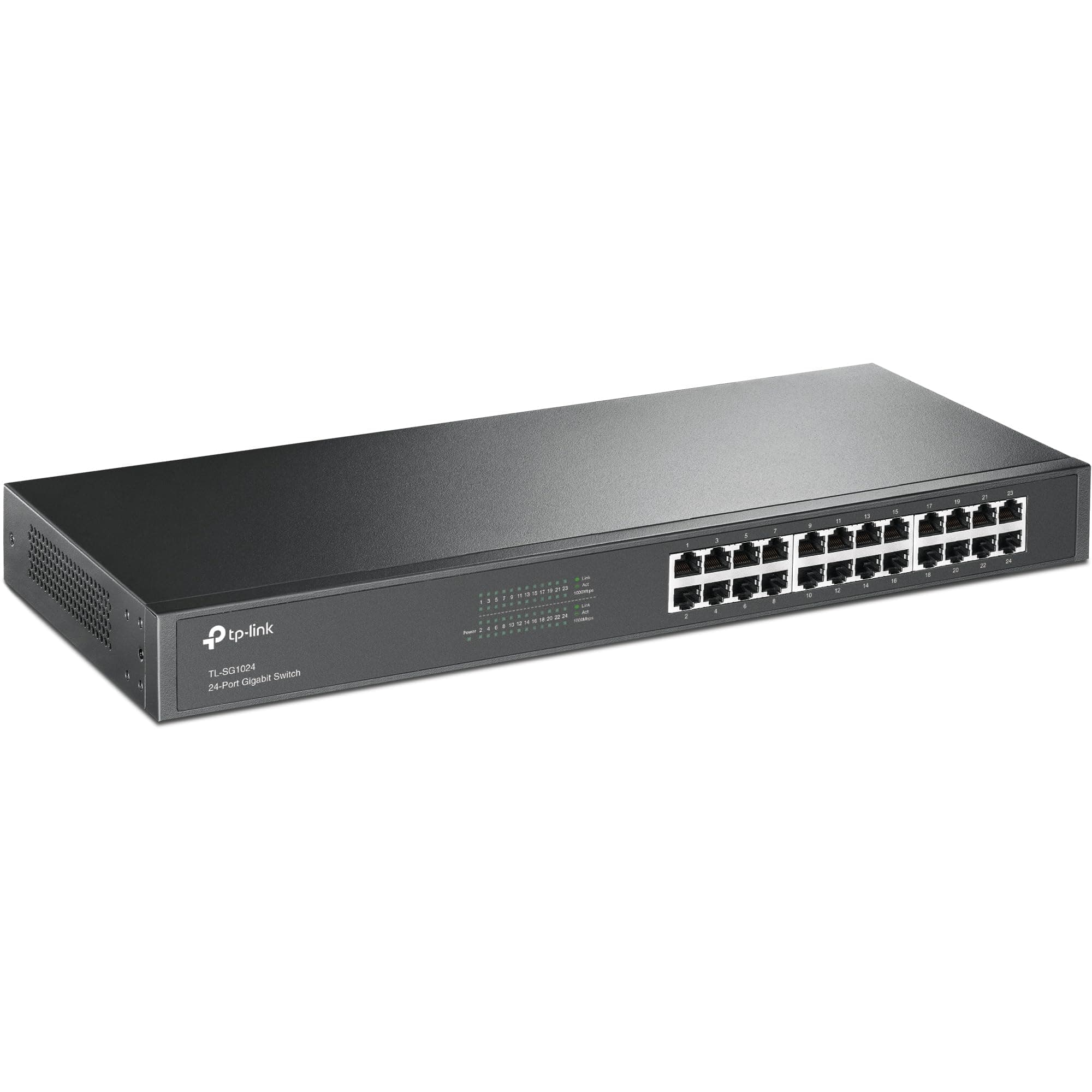 TP-Link TL-SG1024 24 Port Gigabit Netzwerk Switch ( 19 Zoll Rack-Montage, 24*RJ-45 LAN Ports, Metallgehäuse, , unmanaged, Plug-und-Play, Lifetime-Garantie) schwarz 24-Port Rackmount Single Angebot bei HelloDeals