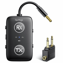 2025 Neuester Bluetooth 5.4 Adapter, ElecMoga 2 in 1 Bluetooth Sender und Empfänger Klinke 3,5 Unterstützt Zwei Geräte mit Mehrfach-Audiodekodierung, für Flugzeug, TV, Kopfhörer, Auto, Mehr Angebot bei HelloDeals