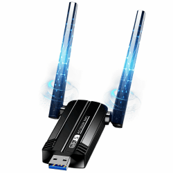 USB WLAN Stick Adapter für PC - Internet Stick 1300Mbps USB 3.0 Dual Band 2.4GHz/5.8GHz WLAN Adapter PC mit 2 x 5dBi Antenna PC/Laptop, Kompatibel mit Windows 11/10/8/7/Vista/XP, Mac OS 10.9-10.15 6B35 Angebot bei HelloDeals