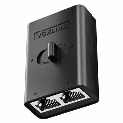 VCELINK LAN Switch, Netzwerk Switch 2-in 1-Out oder 1-in 2-Out, Stromloser Passiver Ethernet Umschalter 1000Mbps CAT7/ Cat6A/ Cat6/ Cat5e/ Cat5, PoE, Vergoldet, Schiebeschalter, RJ11, RJ12, 1 Stück Angebot bei HelloDeals
