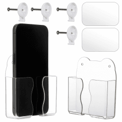 Bewudy 2 Stück Wandhalterung Handyhalterung, Transparent Wandhalterung Handy Wand Wandmontierter Handy Ladegerät Halterung Selbstklebende Universal Transparent Handyhalterung Angebot bei HelloDeals