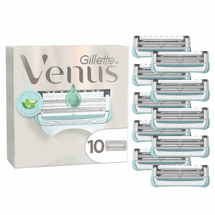 Gillette Venus Damen Rasierklingen — 10 ORIGINAL Ersatzklingen für Damen Nassrasierer, Damenrasierer für den Intimbereich — Kompatibel mit Venus Intimrasierer 10 Klingen Angebot bei HelloDeals