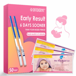50 Stück Schwangerschaftstest Frühtest, Hochempfindliche Frühtest Schwangerschaft 10 miu/ml, Frühschwangerschaftstest Zuverlässige Früherkennung, Fruchtbarkeitstest für Frauen Yyunzhi500 Angebot bei HelloDeals