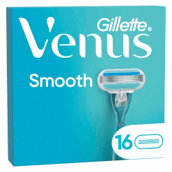 Gillette Venus Smooth Damen Rasierklingen, 16 ORIGINAL Ersatzklingen für Nassrasierer für eine Glatte Rasur, Kompatibel mit Gillette Venus Smooth Damenrasierer 1 stück (16er Pack) NEU Angebot bei HelloDeals