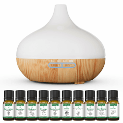 Aroma Diffuser Set für ätherische Öle 500ml Fernbedienung 14 LED Farben 4 Timer Einstellungen Raumduft Ideal für Entspannung, Wellness & Aromatherapie Angebot bei HelloDeals