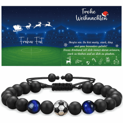 Fussball Armband, Adventskalender Füllung Teenager Jungs, Kleinigkeiten für Adventskalender Inhalt Kinder, Sachen Kleine Geschenke Adventskalender Befüllen Ideen mit Grußkarte Geschenkbox Angebot bei HelloDeals