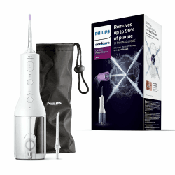 Philips Sonicare kabelloser Power Flosser 3000 Munddusche; Wasser-Flosser für Zähne, Zahnfleisch und Zahnpflege, weiß (Modell HX3826/31) Sonicare 3000, Weiß Angebot bei HelloDeals