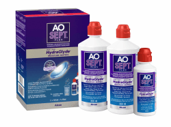 Aosept Plus mit Hydraglyde Kontaktlinsen-Pflegemittel | Vorrats- und Reisepackung | 2 x 360 ml + 1 x 90 ml 2 x 360 ml +1 x 90 ml Angebot bei HelloDeals