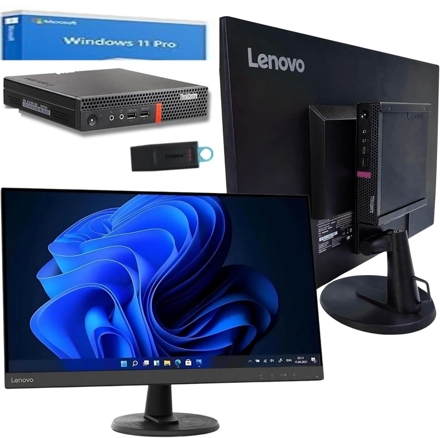 All-in-One PC Lenovo 27" | i7-8700T | 16GB RAM | 1TB SSD | WLAN/Bluetooth | Windows 11 Pro + Office 2021 | Komplett-PC einsatzbereit Angebot bei HelloDeals