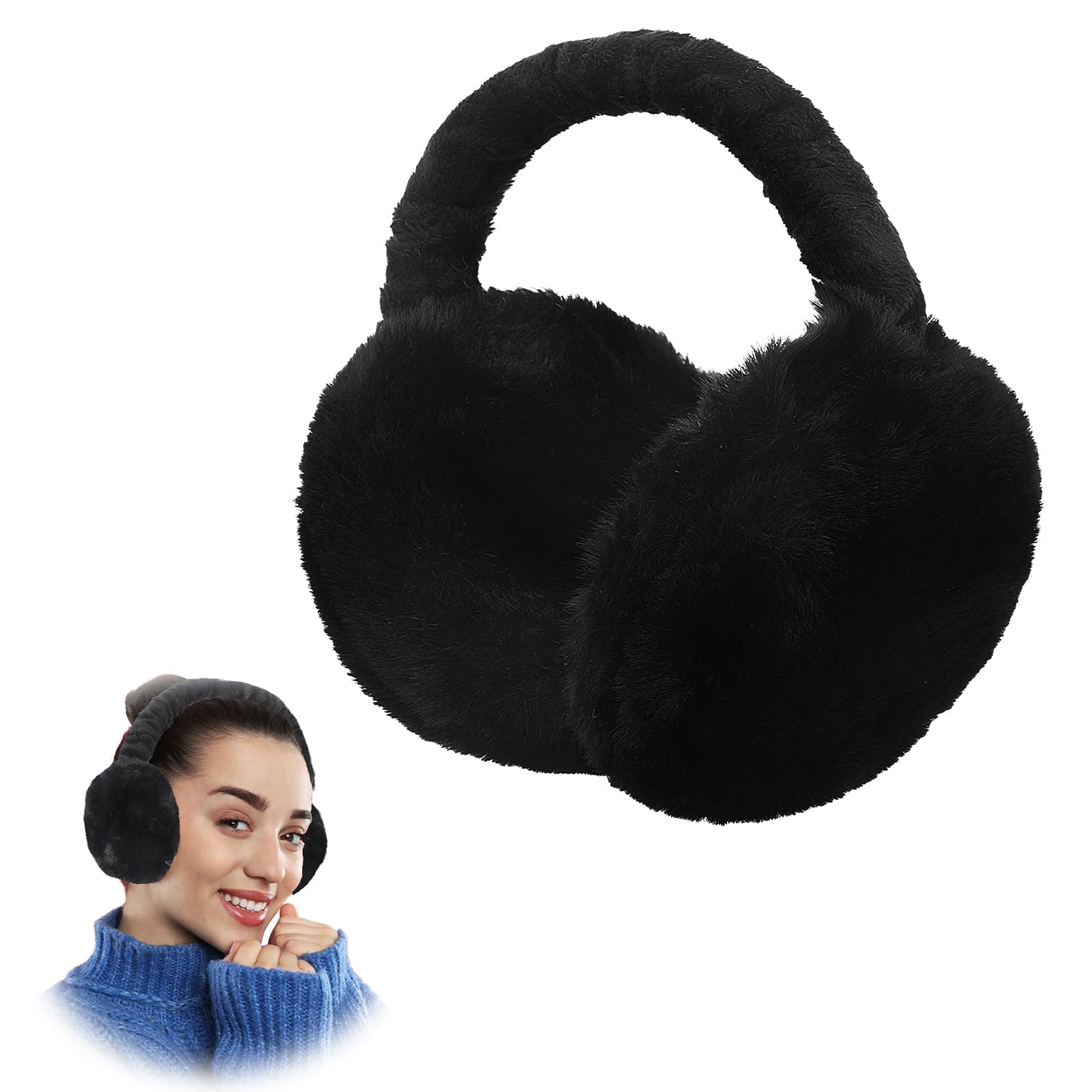 Winter Ohrenwärmer Faltbare Ohrenschützer Verstellbarer Plüsch Ohrenschützer Warme Earmuffs Ear Muffs Ear Warmers Kälteschutz Winterzubehör für Damen Herren Schwarz M Angebot bei HelloDeals