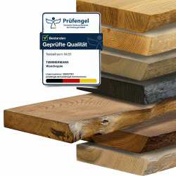 Wandregal mit Baumkante - massives Schweberegal Farbe Whiskey 40 cm Länge - Regalbrett aus Eschenholz 100% natürlich - Rustikales Wandboard mit unsichtbarer Wandmontage - Massivholzbrett Angebot bei HelloDeals