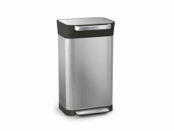 Joseph Joseph Intelligent Waste Titan Müllkompressor, Küchenabfalleimer mit Geruchsfilter, fasst nach der Verdichtung bis zu 90 l, Edelstahl, 30 l 30L Rostfreier Stahl Angebot bei HelloDeals