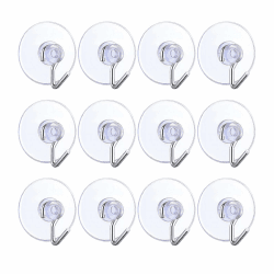 12 x Glasfenster-Saugnapf-Haken aus transparentem Kunststoff, kleine Saugnäpfe, Haken für Badezimmer, zum Aufhängen von Türen, Saugnäpfen, für Kranz, Küche, Wand, Dusche, Handtuchhaken, 40 mm 12Pcs 40mm Angebot bei HelloDeals