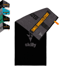 skilly FBT120 Fitness Handtuch I 120x50cm I Designed in Deutschland hergestellt in Portugal I Funktionshandtuch mit Antirutsch- Funktion I Handtuch aus hochwertiger Öko-Tex zertifizierter Baumwolle Shadow Black 120x50cm Angebot bei HelloDeals