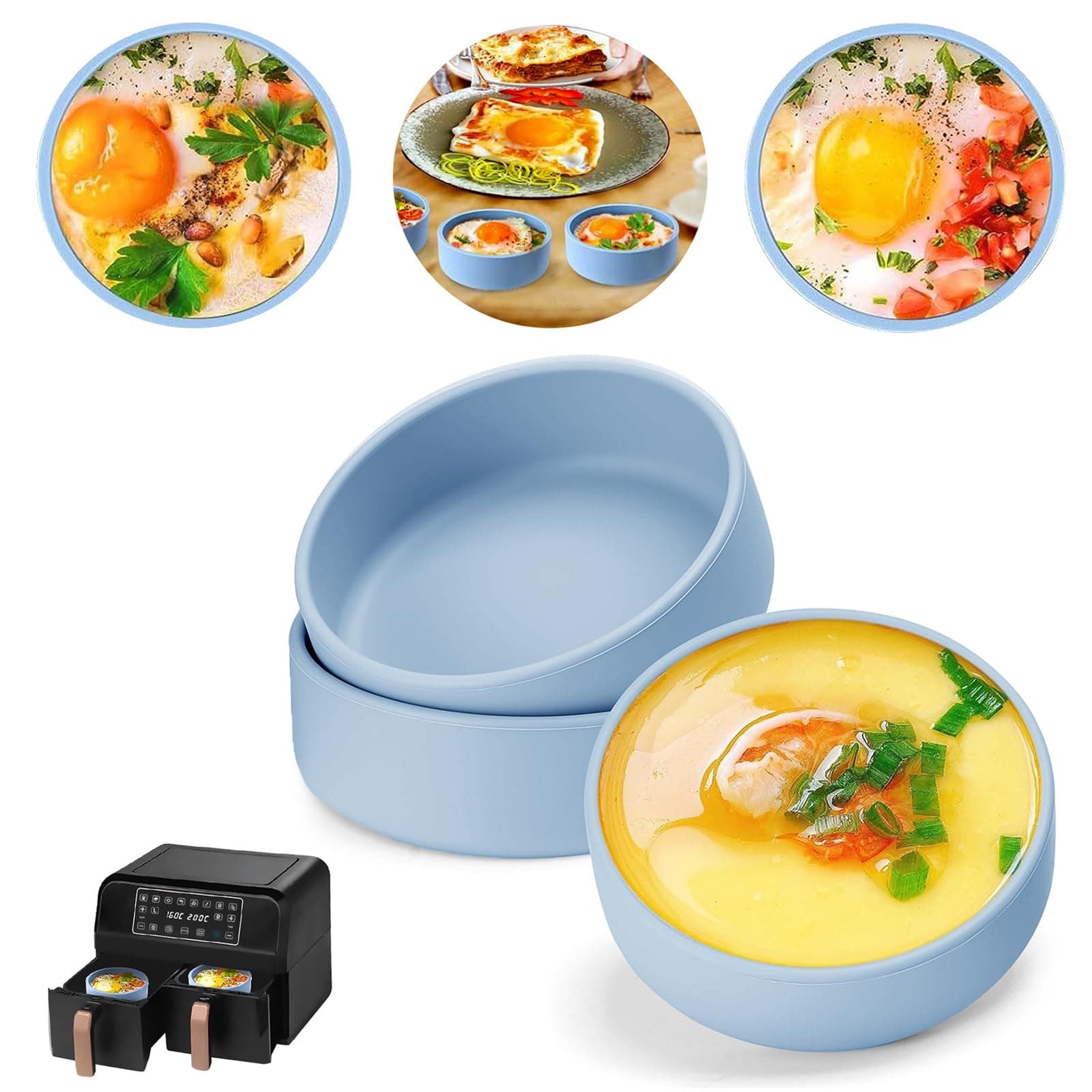 Eierkocher Omlettmaker Eierformer Omelette Pochierte Eier Egg Form Maker Pochierer Poacher Eierpochierer Mikrowelle 1 Ei, 2 Stück Angebot bei HelloDeals