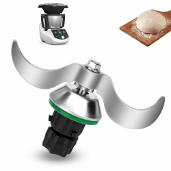 Teigmesser für Thermomix TM6, Edelstahl Teigmischmesser Messer für Vorwerk Thermomix TM5 TM6 TMF, Kein Teig-Rückstand, Schnelle Reinigung, Ersatzteile für Thermomix Mixmesser Ersatz Zubehör Angebot bei HelloDeals