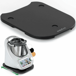 Gleitbrett für Thermomix TM6/TM5, Brett für Thermomix mit Rollen, Leicht Gleitendes Bambus Rollbrett/Slider - Schwarz Angebot bei HelloDeals
