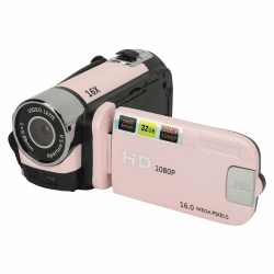 Digitalkamera Recorder, D90 1080P 16 facher Digitalzoom Videokamera Camcorder mit Fülllicht, Drehbarer 2,4 Zoll LCD Bildschirm, 32 GB Vlogging Kamera, HD Videoaufzeichnungs (Rosa) Angebot bei HelloDeals