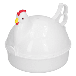 Mikrowelle Eierkocher, 4 Eier Dampfgarer Kochen Ei Mikrowellen Eierdämpfer Hühnerform Mini Dampfkessel Küchenhelfer Frühstücksei Micro Dampf Huhnfrühstück Kochutensilien Werkzeuge Aluminium Angebot bei HelloDeals