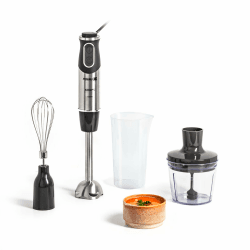 Krups Perfect Mix 8500 Stabmixer, Blender, 1000 Watt, Edelstahlfuß, 4 extra scharfe Messer, Powelix Technologie, Schneebesen, 500 ml Zerkleinerer, 800 ml Messbecher, Schwarz-Silber, HZ6568 Schwarz/Silber Angebot bei HelloDeals