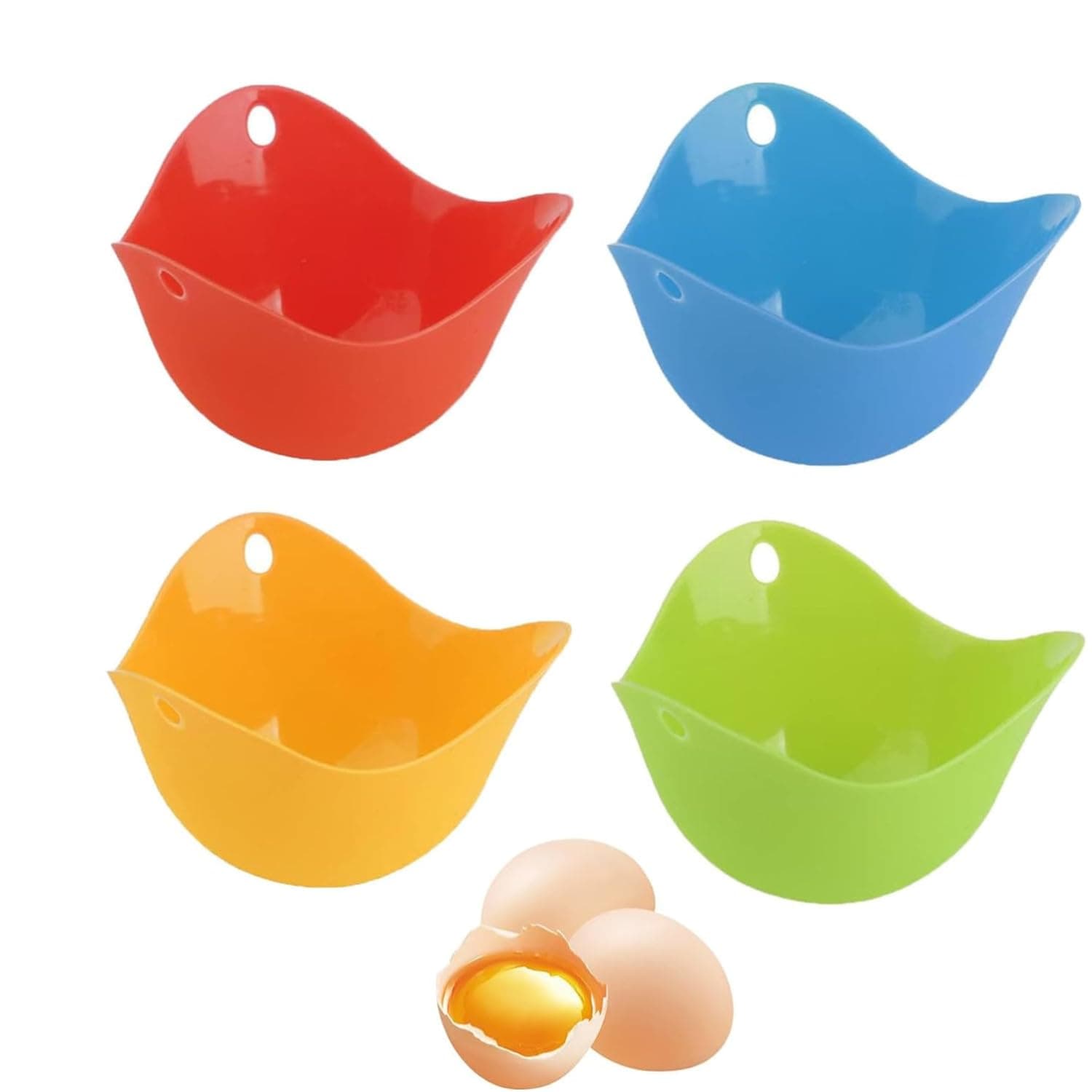 Egg Poacher,4 Stück Silikon-Ei-Pochierer Cups Antihaft Pochieren Pods Mikrowelle Ei Pochierer Form hochtemperaturbeständiger Antihaft-Eierkocher für Kochgeschirr, Dampfgarer, Mikrowelle Angebot bei HelloDeals