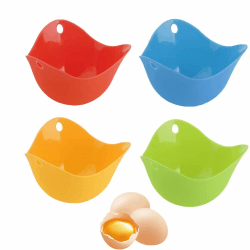 Egg Poacher,4 Stück Silikon-Ei-Pochierer Cups Antihaft Pochieren Pods Mikrowelle Ei Pochierer Form hochtemperaturbeständiger Antihaft-Eierkocher für Kochgeschirr, Dampfgarer, Mikrowelle Angebot bei HelloDeals