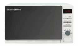 Russell Hobbs RHM2079A Digitale Solo-Mikrowelle, 20 L, 800 W, 5 Leistungsstufen, automatisches Auftauen, 8 automatische Kochmenüs, Uhr und Timer, einfache Reinigung, Weiß Angebot bei HelloDeals