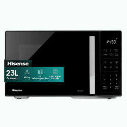 Hisense H23MOBS5HC Mikrowelle /23 L/900W/AirFry/4 in 1 Super Kombination/Memory Funktion/Mehrstufiges Garen/Auto Programme/10 Leistungsstufen/Quick Start/Auftaufunktion/Kindersicherung/Schwarz Angebot bei HelloDeals