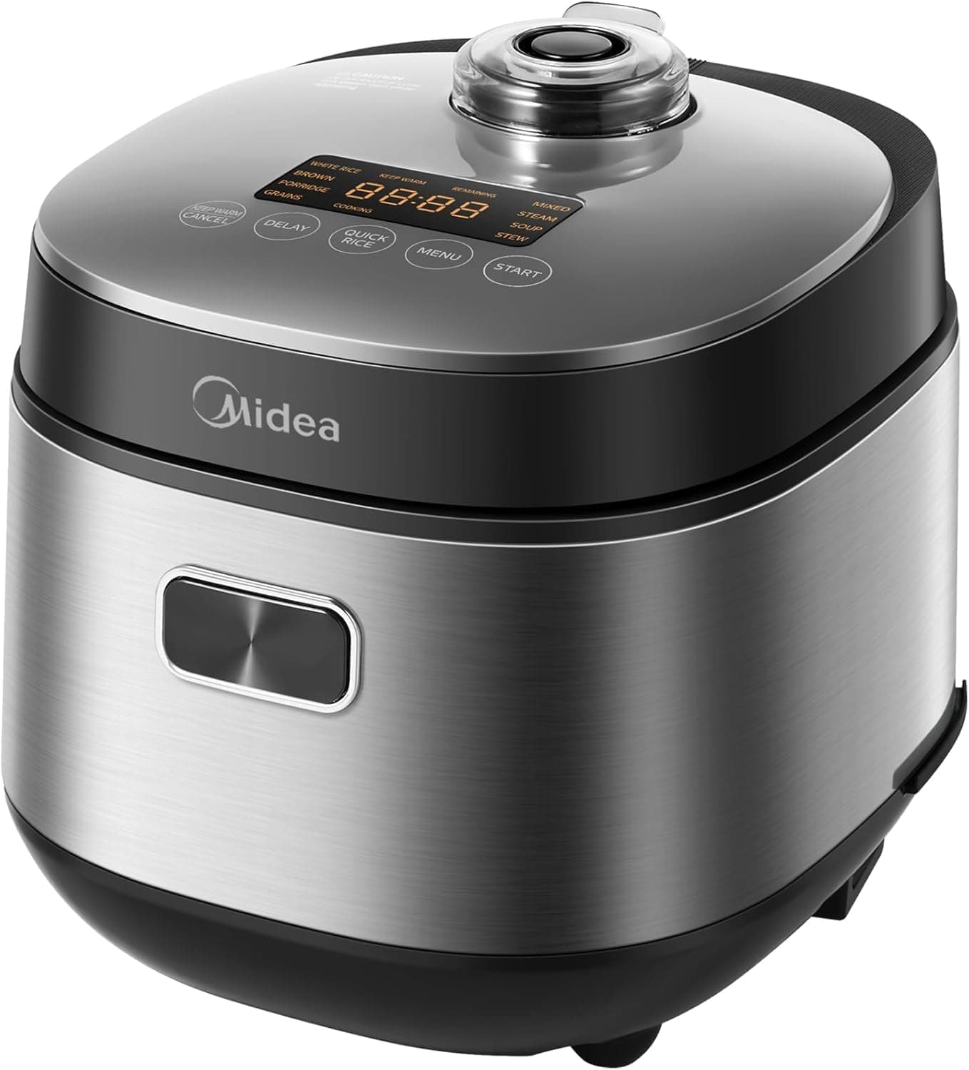 Midea Digitaler Reiskocher 2L, Rice Cooker Klein mit 9 Programme, Smart Berührungssteuerung Multicooker, mit 24 Std. Warmhaltefunktion & Timer, Dampfgarer, Schwarz & Silver Angebot bei HelloDeals