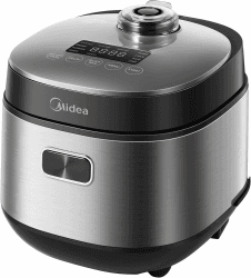 Midea Digitaler Reiskocher 2L, Rice Cooker Klein mit 9 Programme, Smart Berührungssteuerung Multicooker, mit 24 Std. Warmhaltefunktion & Timer, Dampfgarer, Schwarz & Silver Angebot bei HelloDeals