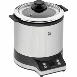 WMF Küchenminis Reiskocher 220 W, mit Lunch-to-go-Box, Damfgarer, platzsparend, Innentopf mit To-Go-Deckel 1l, Reiskocher mini cromargan matt Single Angebot bei HelloDeals